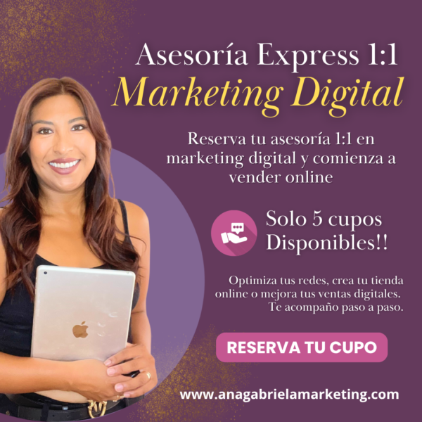 Asesoria Marketing Digital 1:1 60min