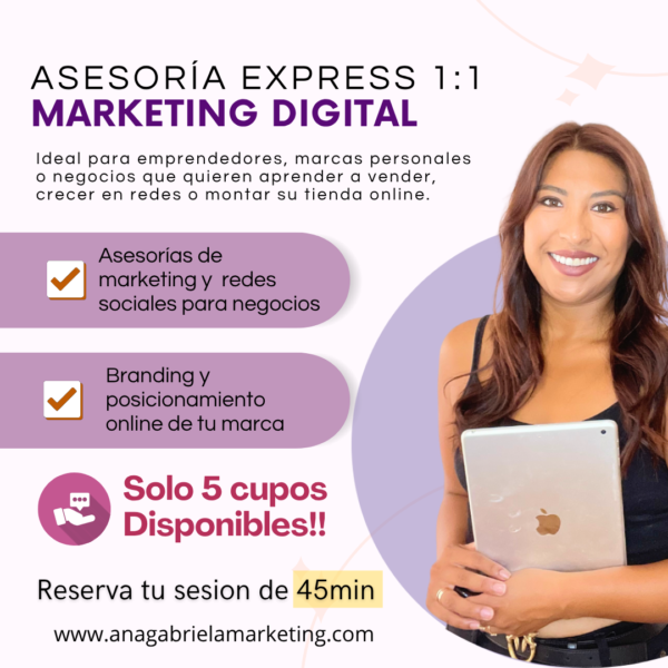 Asesoria Marketing Digital 1:1 60min - Imagen 2